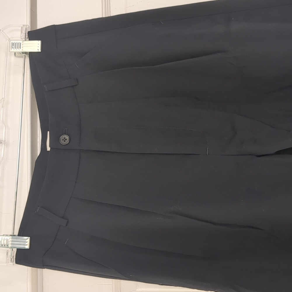NWOT Kule The Grabel Pleated Navy 100% Wool Trousers Size Medium - Picture 2 of 7